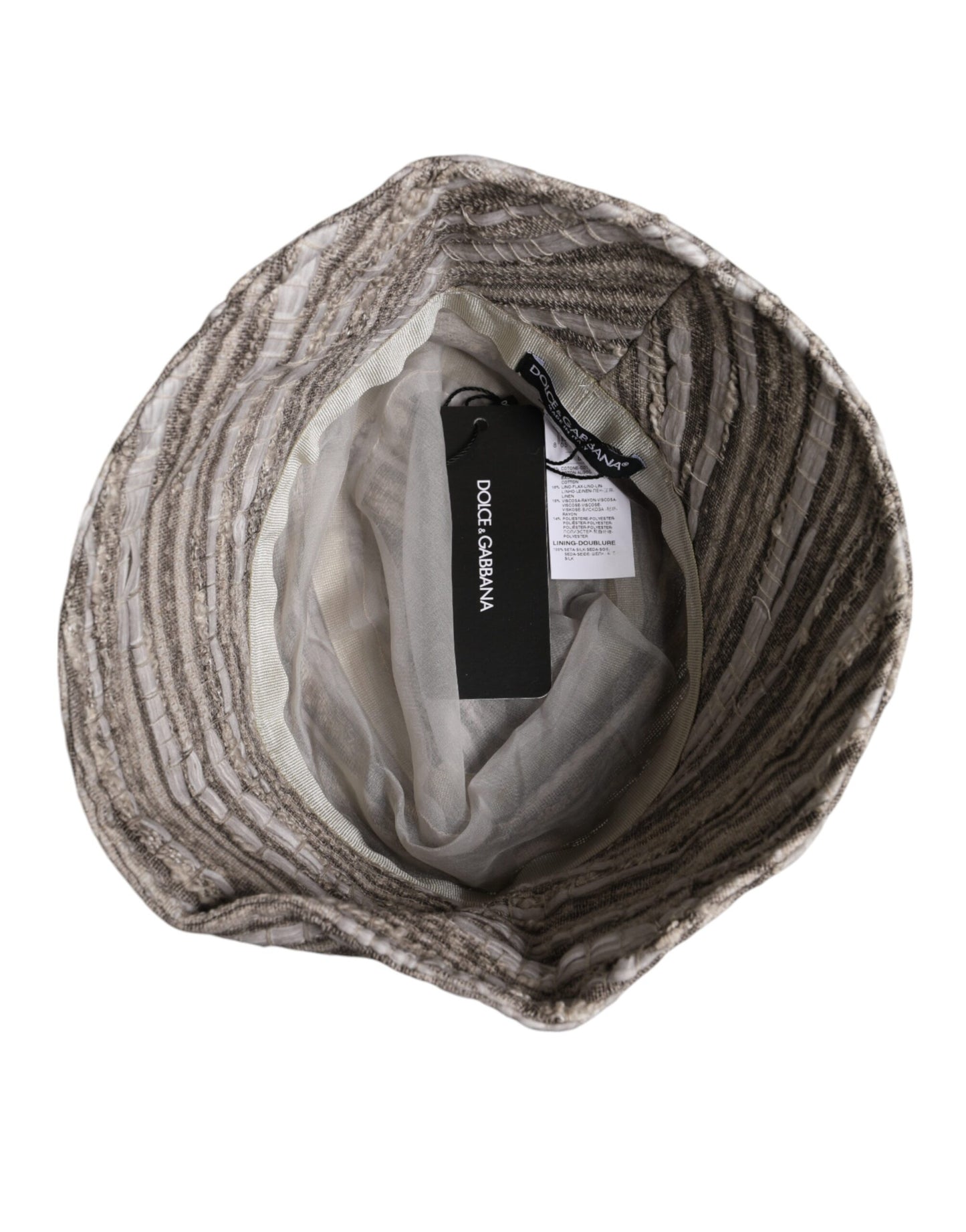 Dolce & Gabbana Mehrfarbig gestreifte Baumwoll-Eimerkappe