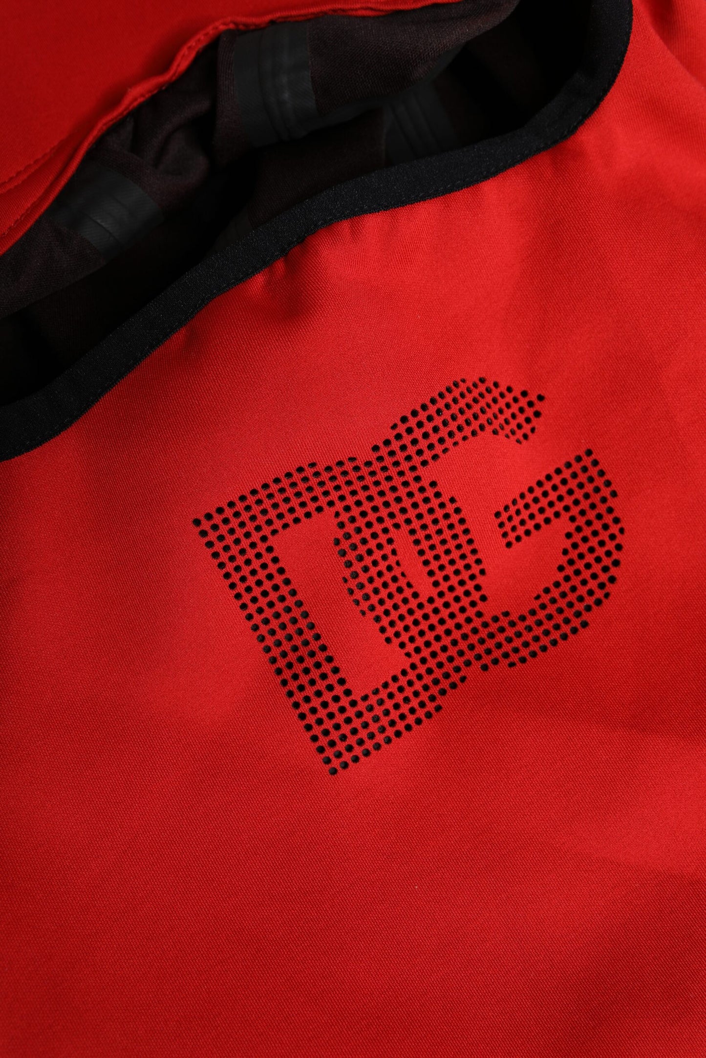 Dolce & Gabbana Rote Logo-Polyester-Mütze mit breiter Krempe Balaclava