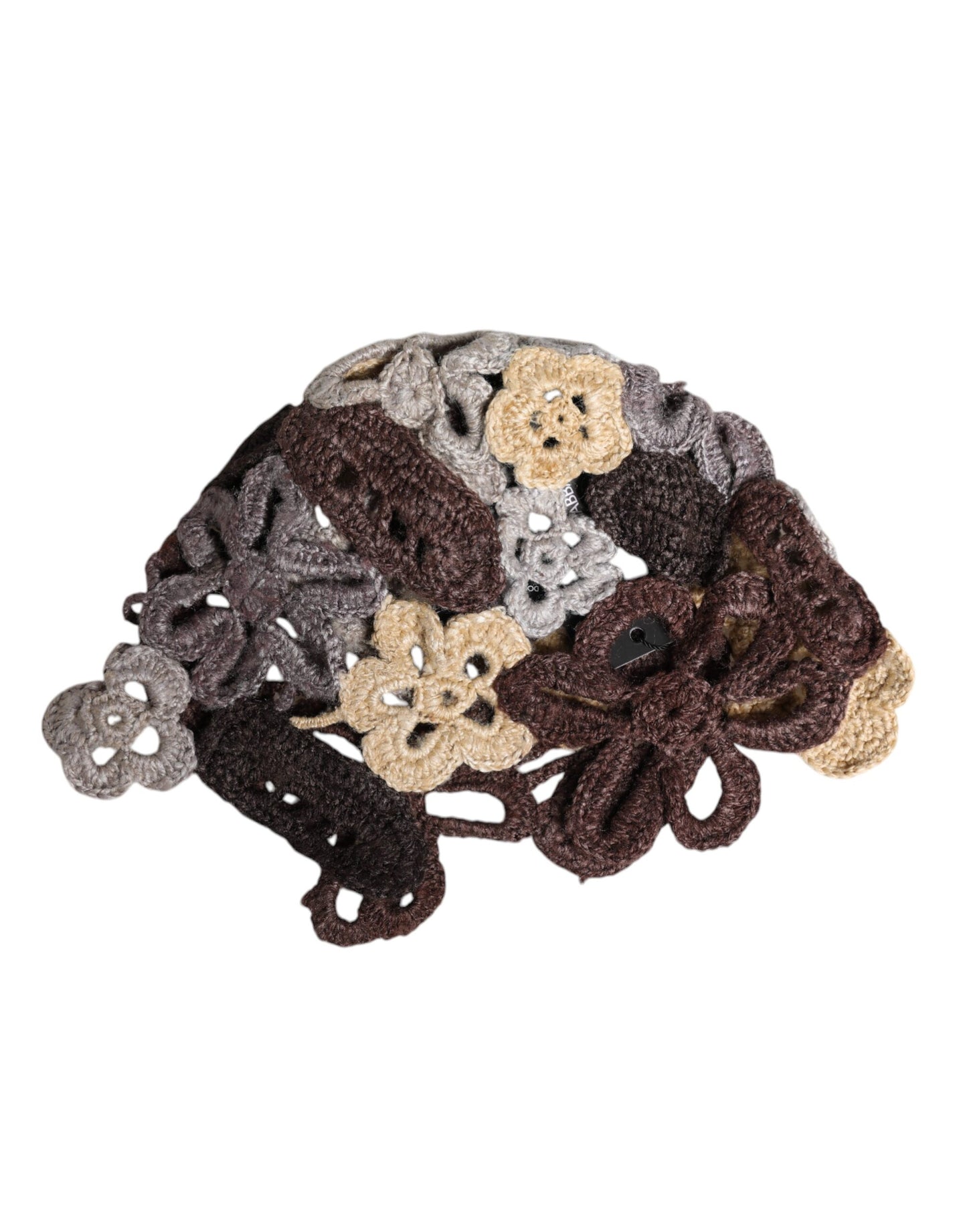 Dolce & Gabbana Multicolor Floral Seide häkeln Beanie Hut