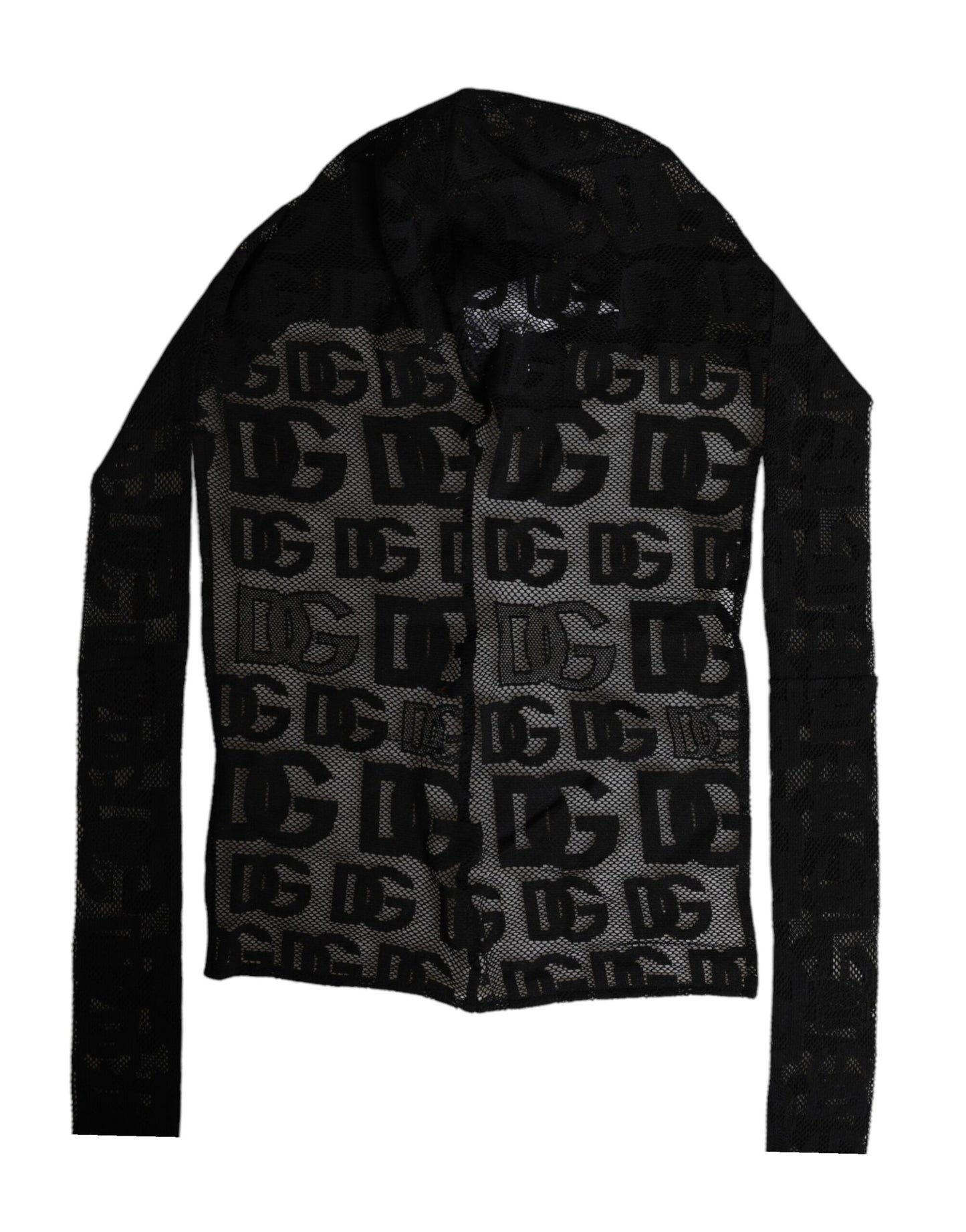 Dolce & Gabbana Schwarzer Logo-Netz-Ganzkopf-Wickelhut