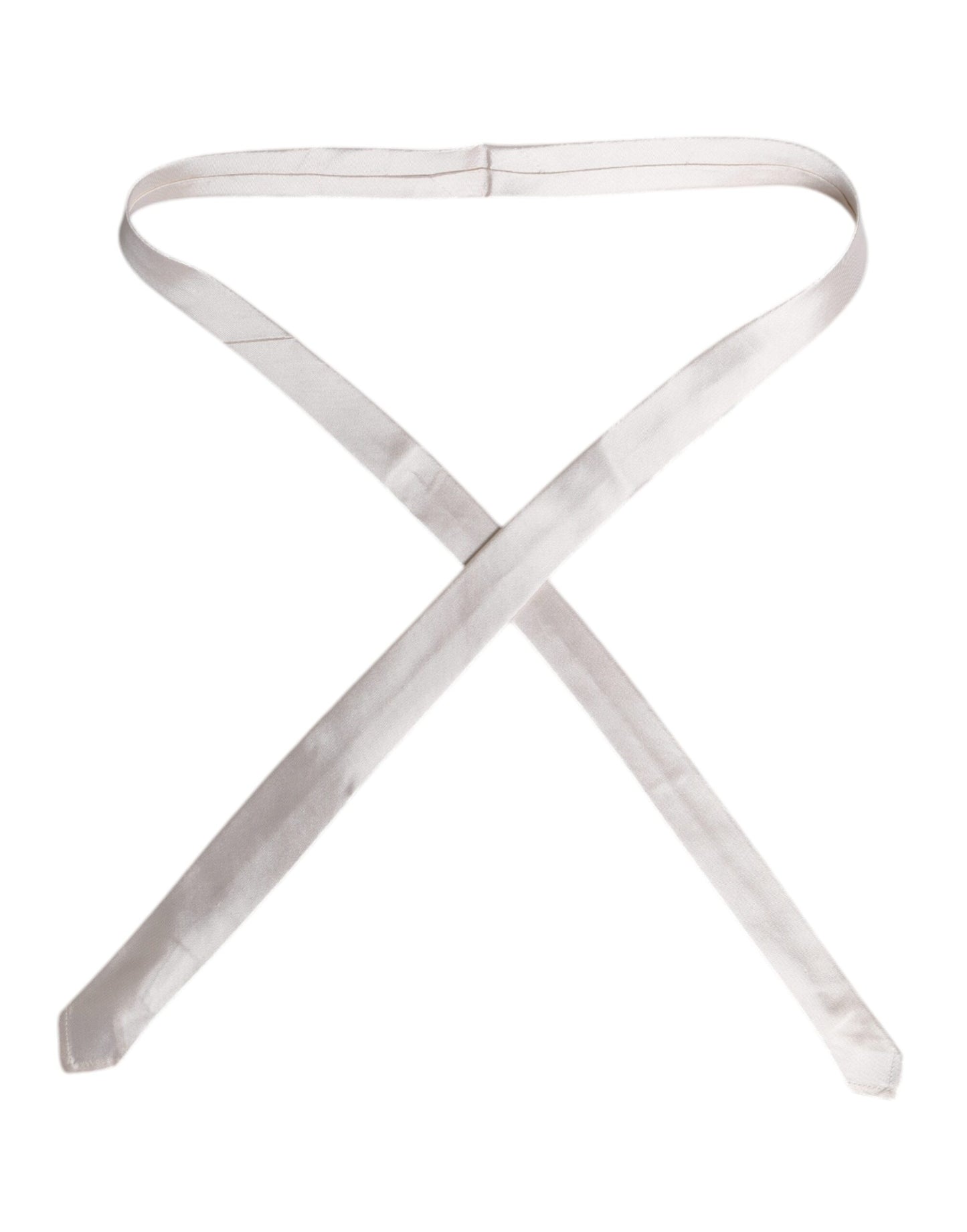 Dolce & Gabbana Weiße Seidenkrawatte, verstellbar