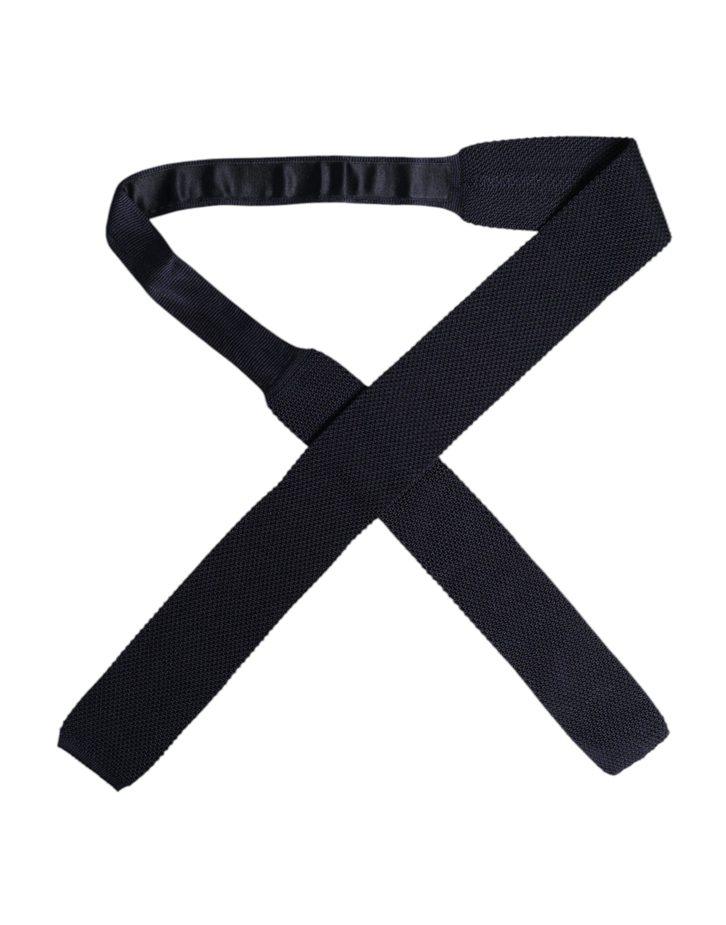 Dolce & Gabbana Dunkelblaue Seidenkrawatte verstellbar Krawatte