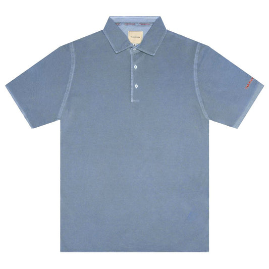 Tramarossa Hellblaues Baumwoll-Poloshirt für Männer