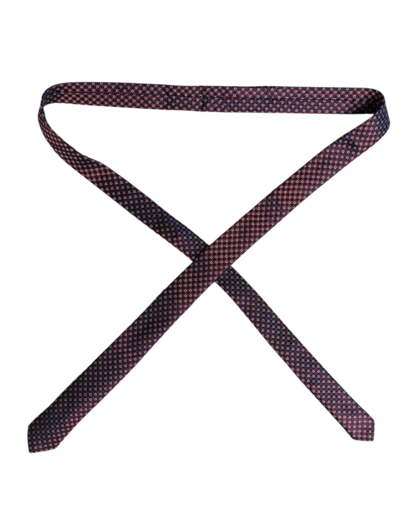 Dolce & Gabbana Rote Blaue Kreise Seidenkrawatte Verstellbare Krawatte
