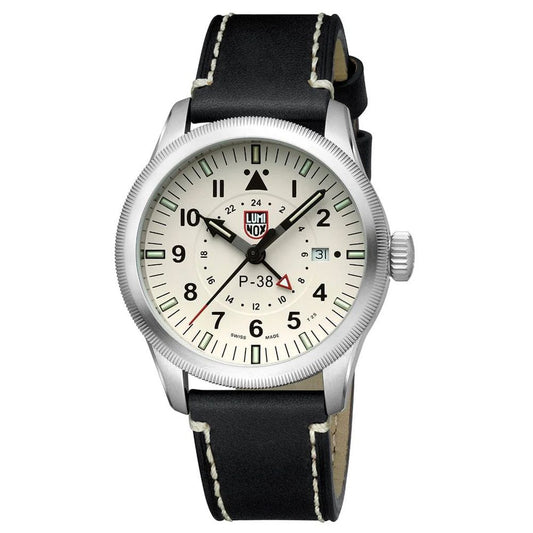 Luminox Schwarze Lederuhr