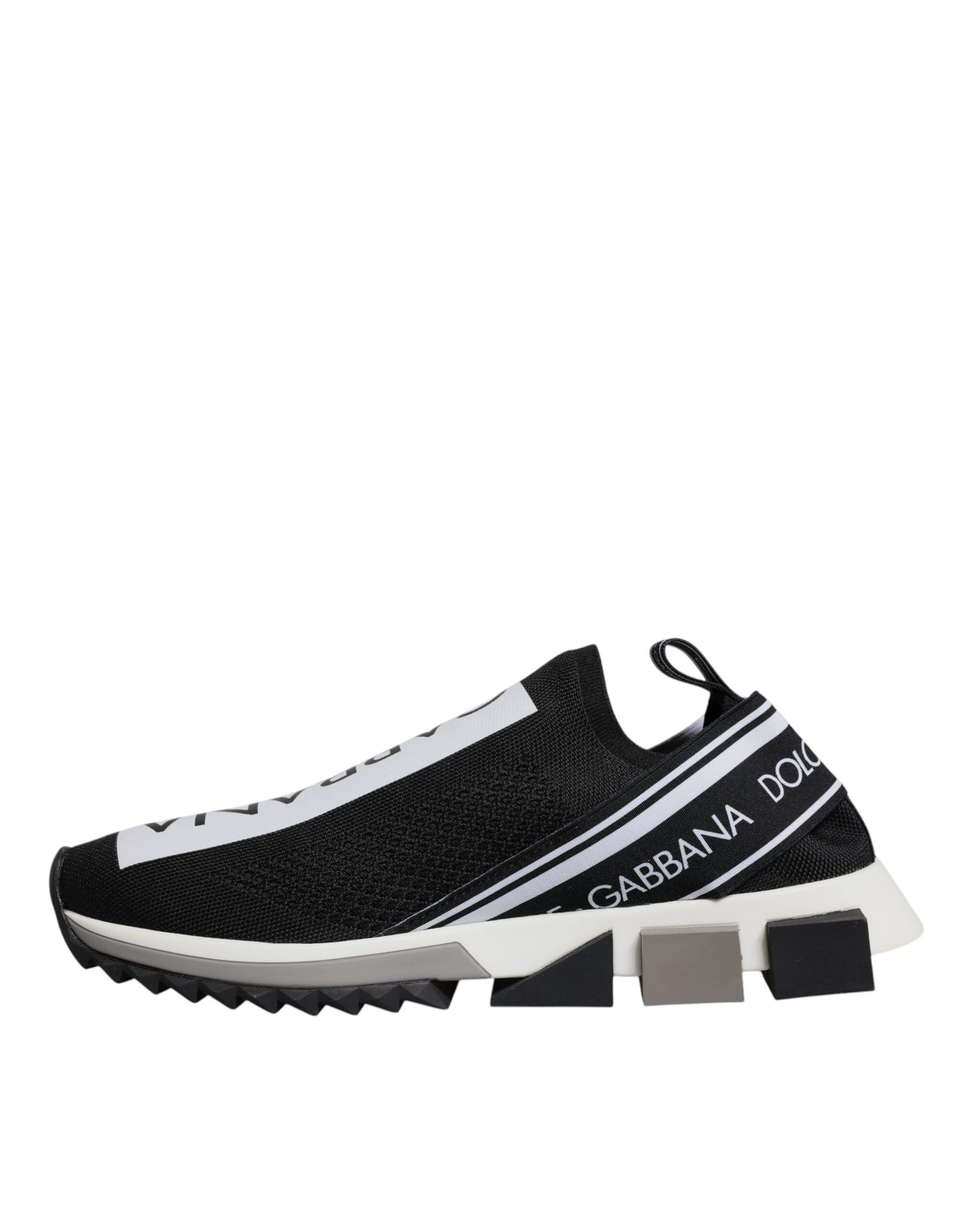 Dolce & Gabbana Schwarz Weiß Slip On Sorrento Sneakers Schuhe