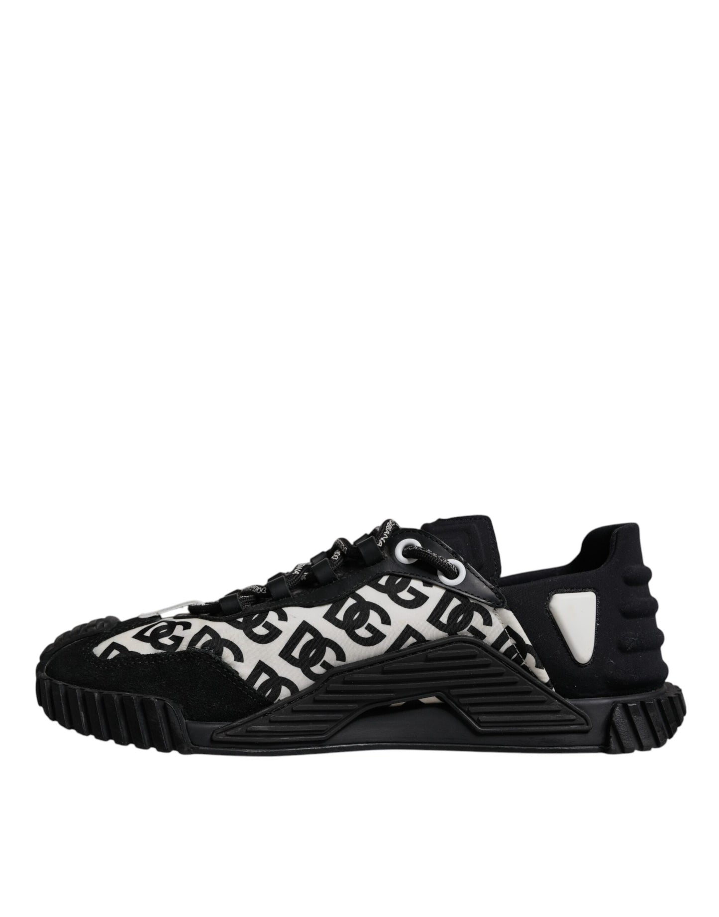 Dolce & Gabbana Schwarz Logo Lace Up Low Top NS1 Turnschuhe Schuhe