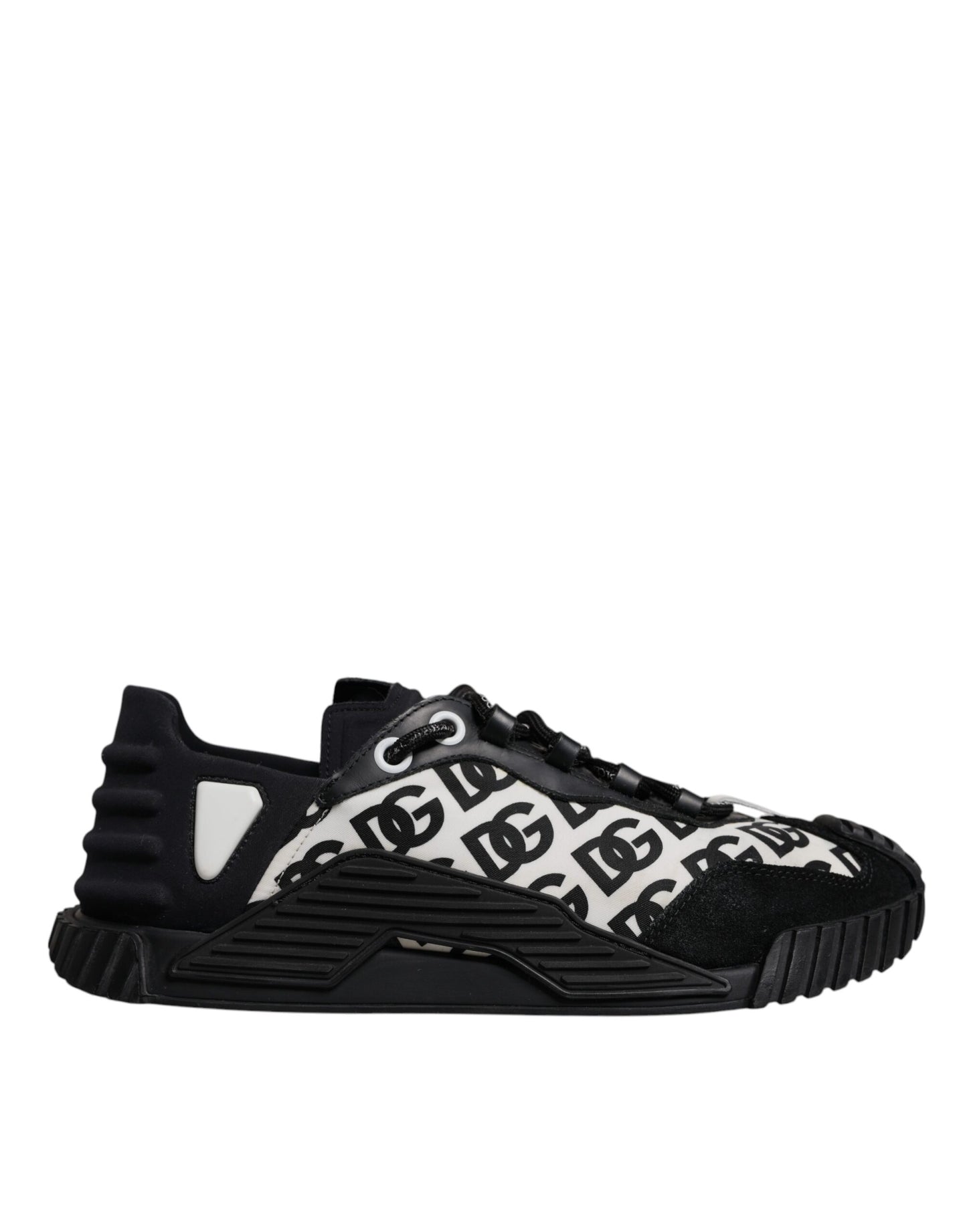 Dolce & Gabbana Schwarz Logo Lace Up Low Top NS1 Turnschuhe Schuhe