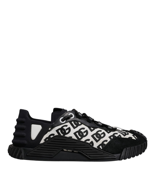 Dolce & Gabbana Schwarz Logo Lace Up Low Top NS1 Turnschuhe Schuhe