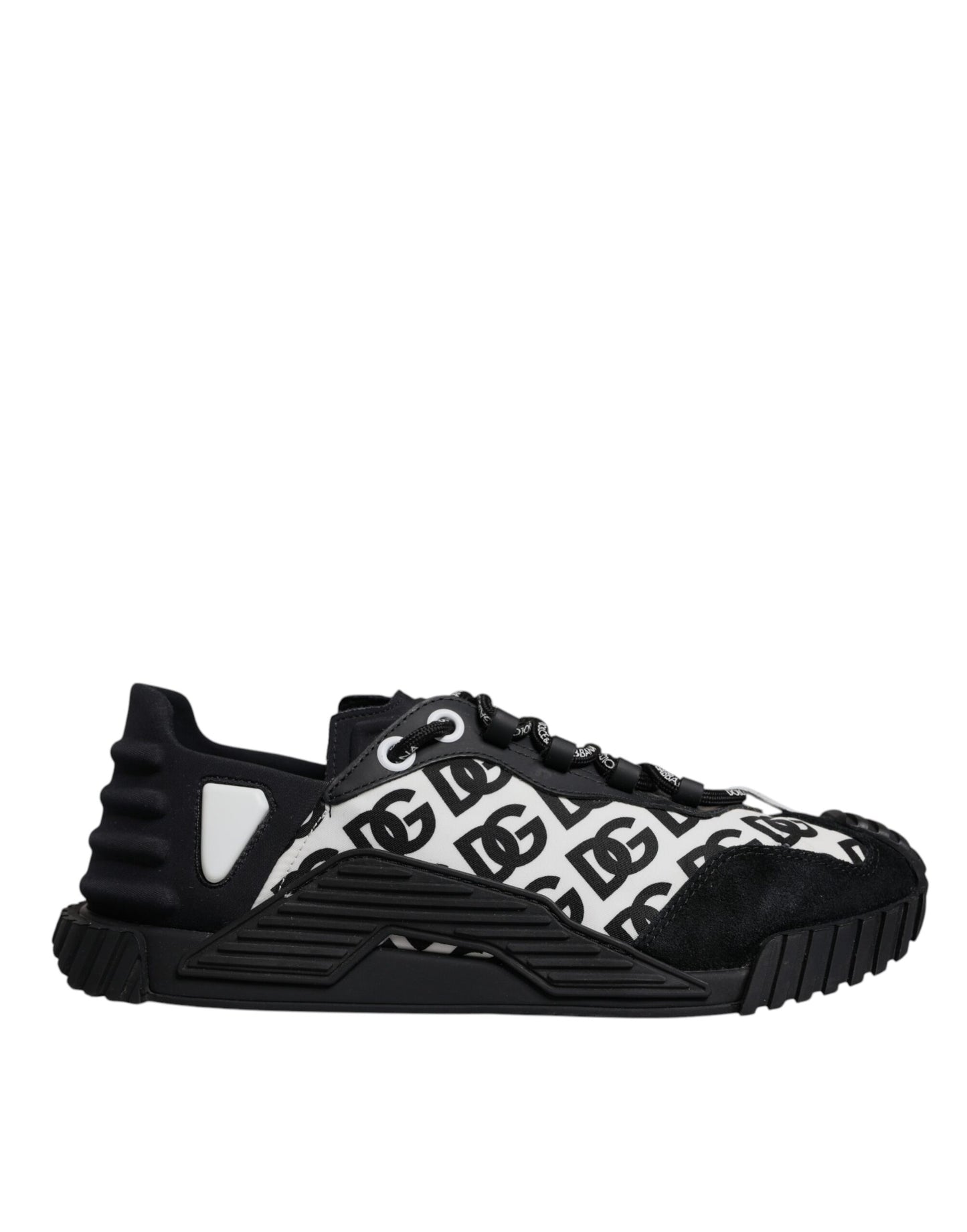 Dolce & Gabbana Schwarz Logo Lace Up Low Top NS1 Turnschuhe Schuhe