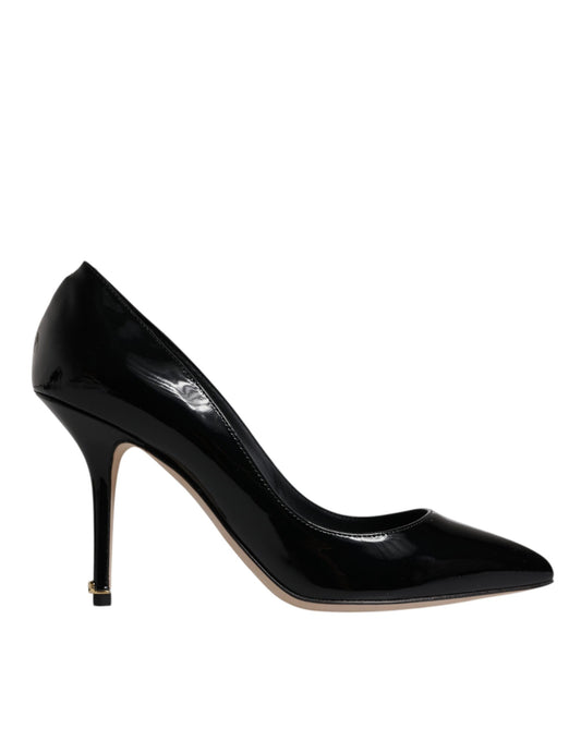 Dolce & Gabbana Schwarze Lackleder High Heels Pumps Schuhe