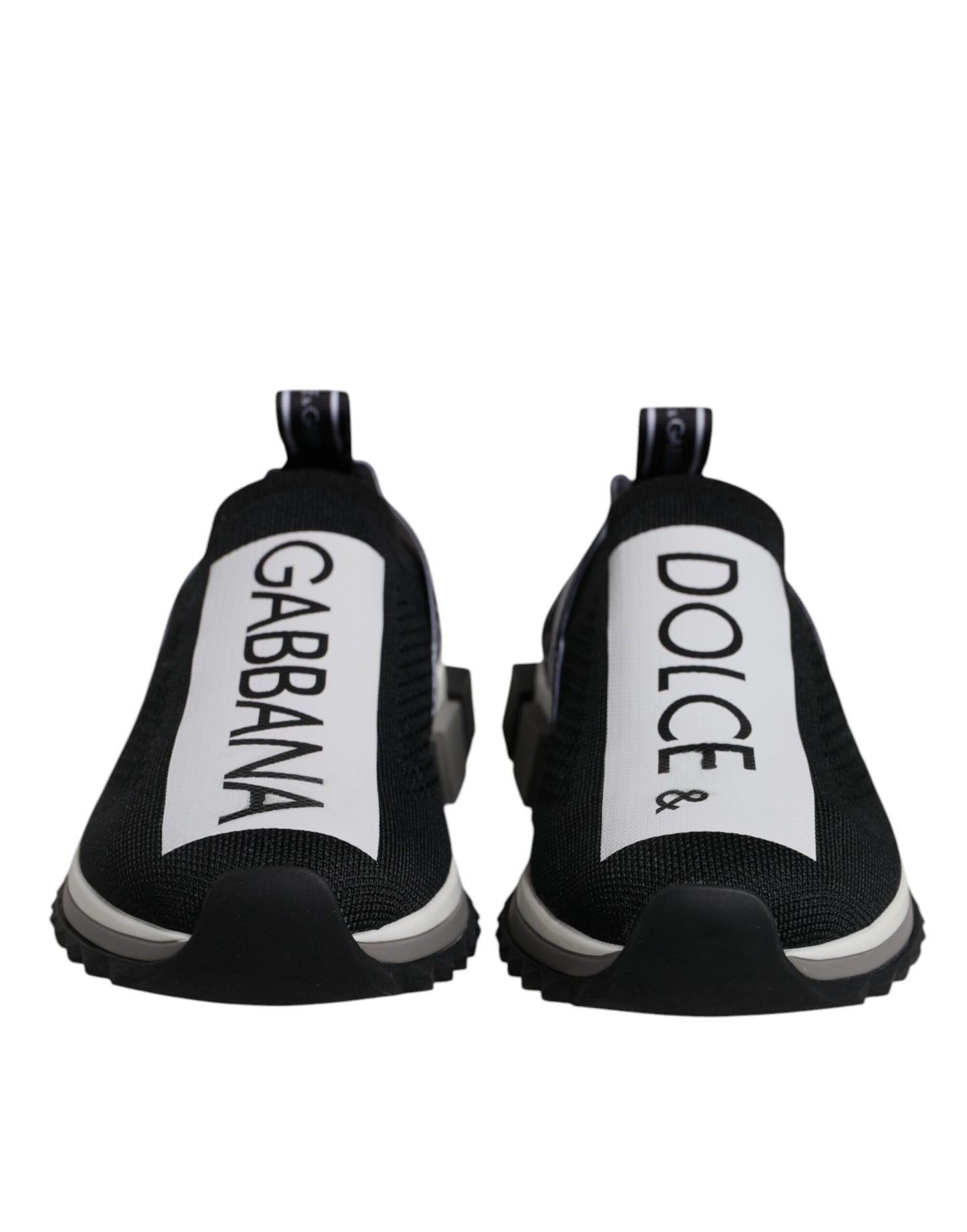 Dolce & Gabbana Schwarz Weiß Slip On Sorrento Sneakers Schuhe