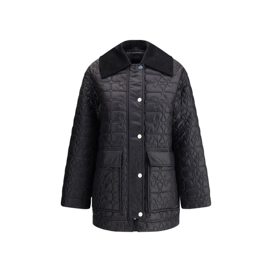 Ganni Glänzende Oberfläche Daunenjacke