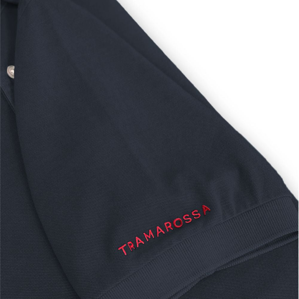 Tramarossa Blaues Baumwoll-Poloshirt