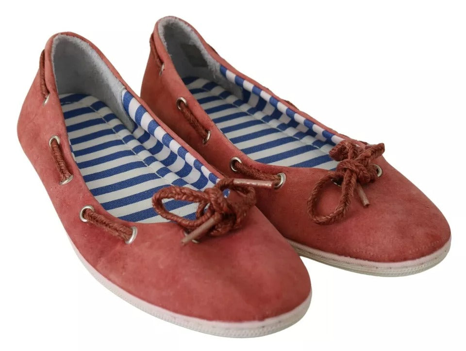 Pantofola D'Oro Scharlachrot Blau Gestreift Flache Slip-On Schuhe