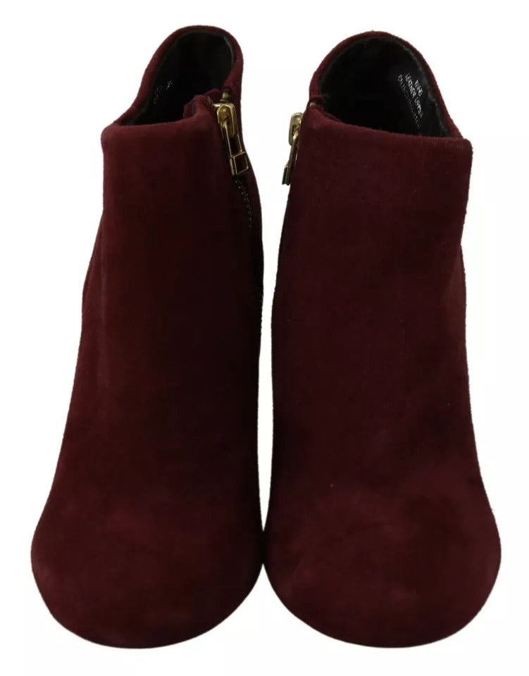 Steve Madden Maroon Blush Samt Wildleder Penelope Ankle Boots Schuhe