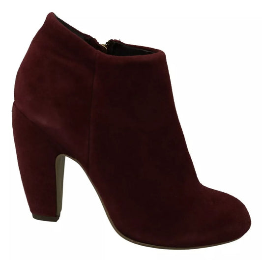 Steve Madden Maroon Blush Samt Wildleder Penelope Ankle Boots Schuhe