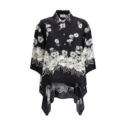 P.A.R.O.S.H. Asymmetrisches Hemd mit Blumendruck