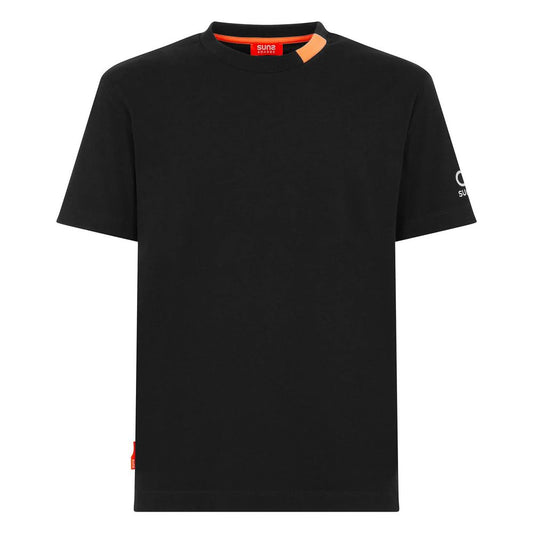 Suns Schwarzes Baumwolle Männer T-Shirt