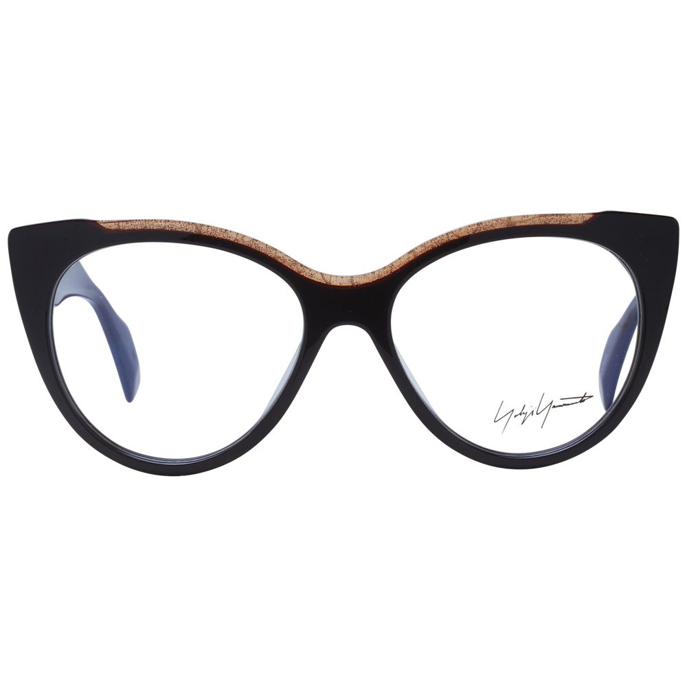 Yohji Yamamoto Braune Kunststoffbrille (Gestell)