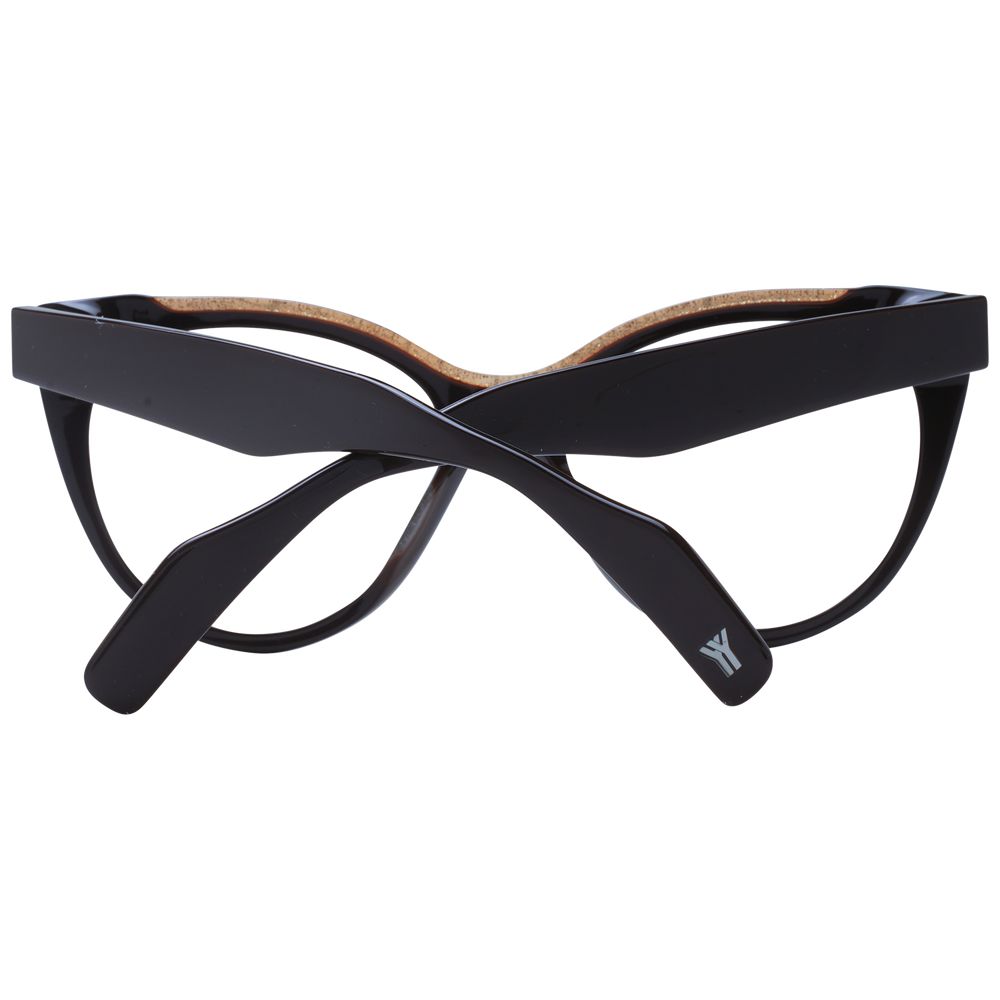 Yohji Yamamoto Braune Kunststoffbrille (Gestell)