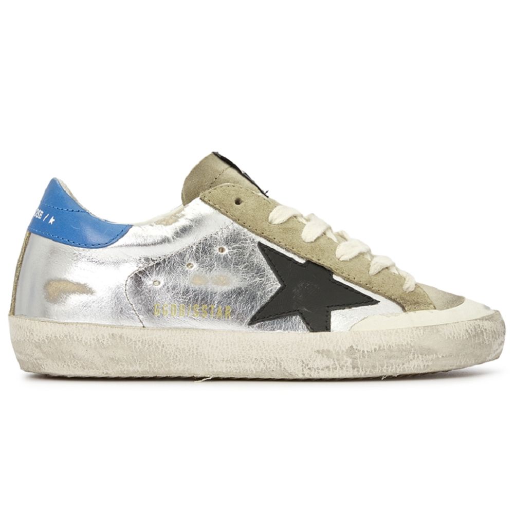 Golden Goose Graue Kalbsleder Sneaker