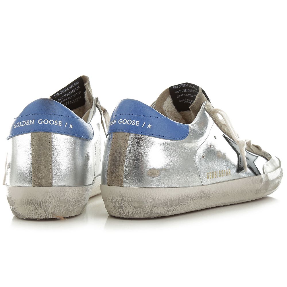 Golden Goose Graue Kalbsleder Sneaker