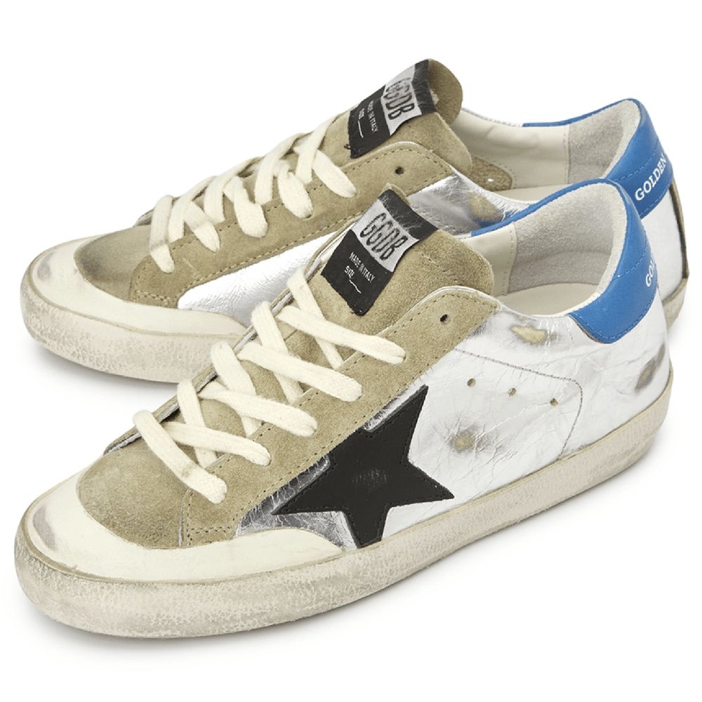 Golden Goose Graue Kalbsleder Sneaker