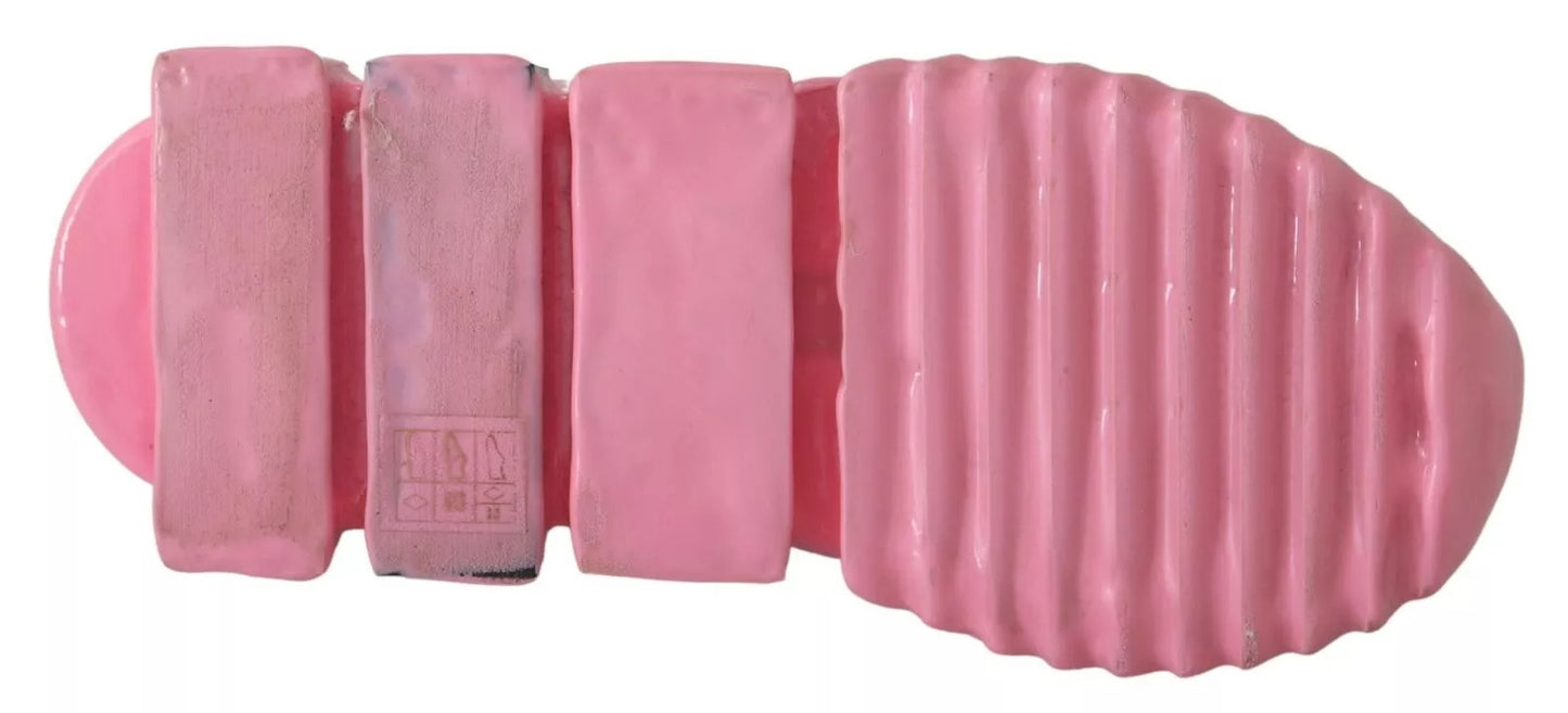 Dolce & Gabbana Rosa Low Top Sorrento Sneakers Slip On Freizeitschuhe