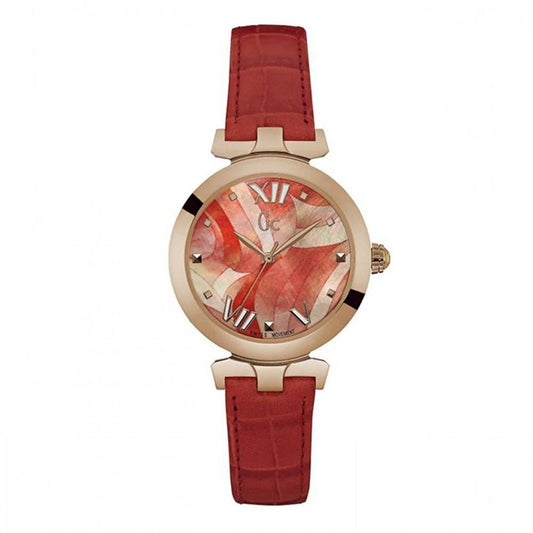 GC Orangefarbene Lederuhr