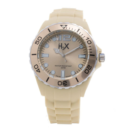 Haurex Cremefarbene Gummiuhr