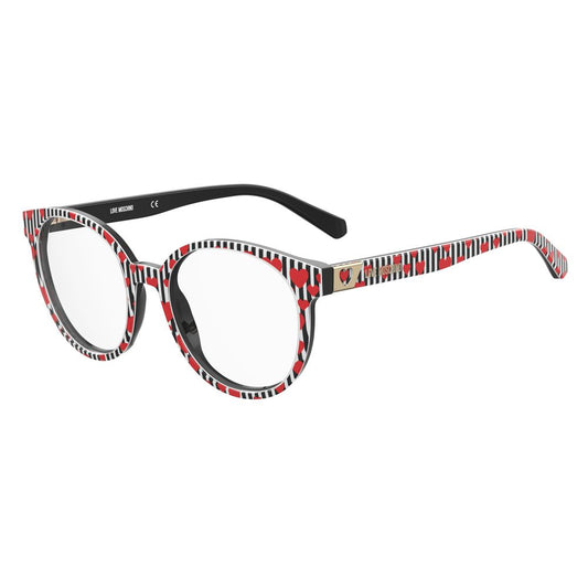 Love Moschino Schwarze Acetat-Brillengestelle