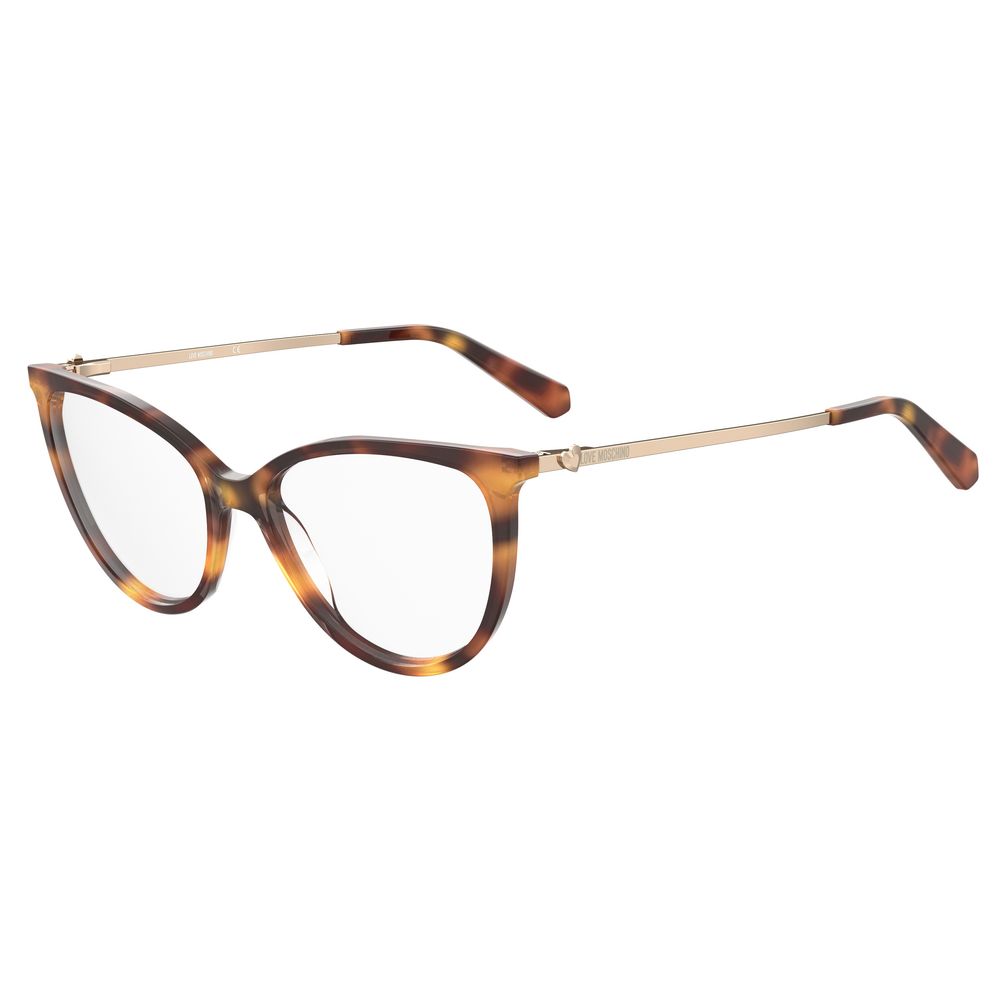 Love Moschino Brillenrahmen aus braunem Acetat