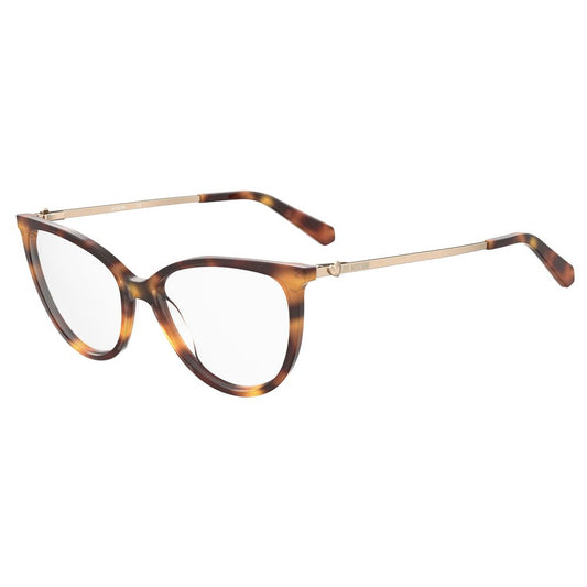 Love Moschino Brillenrahmen aus braunem Acetat