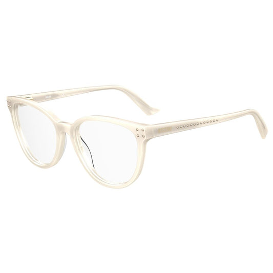 Moschino Cremefarbene Acetat-Rahmen