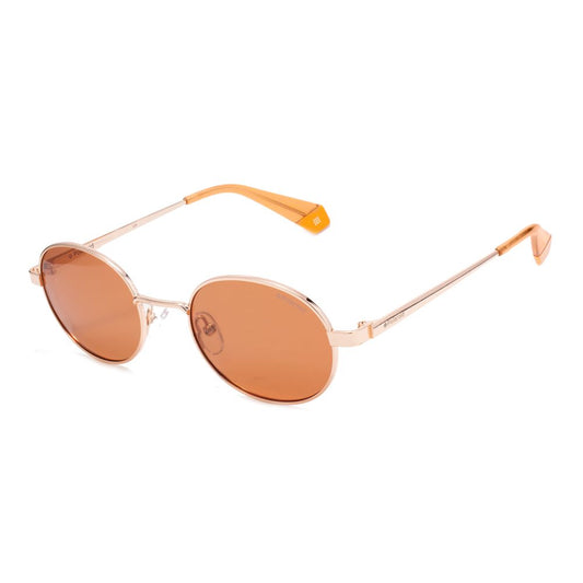 Polaroid Goldene Metall-Sonnenbrille