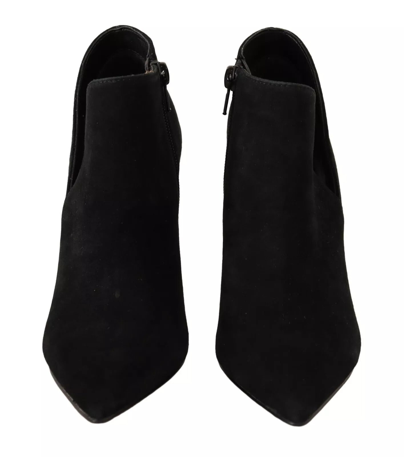 Steve Madden Schwarz Wildleder Leder Stiletto Heels Stiefel Schuhe