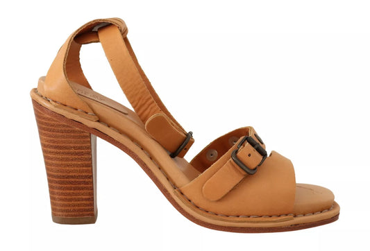 See By Chloé Braune Leder Nieten Riemchensandalen Schuhe