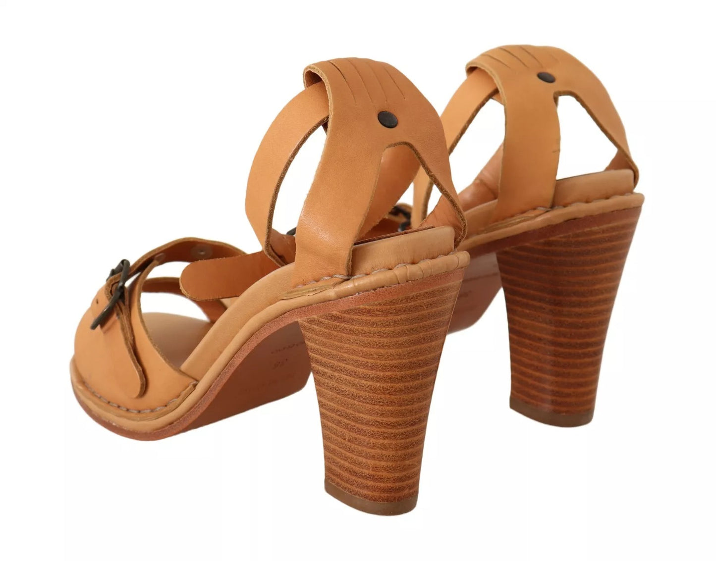 See By Chloé Braune Leder Nieten Riemchensandalen Schuhe