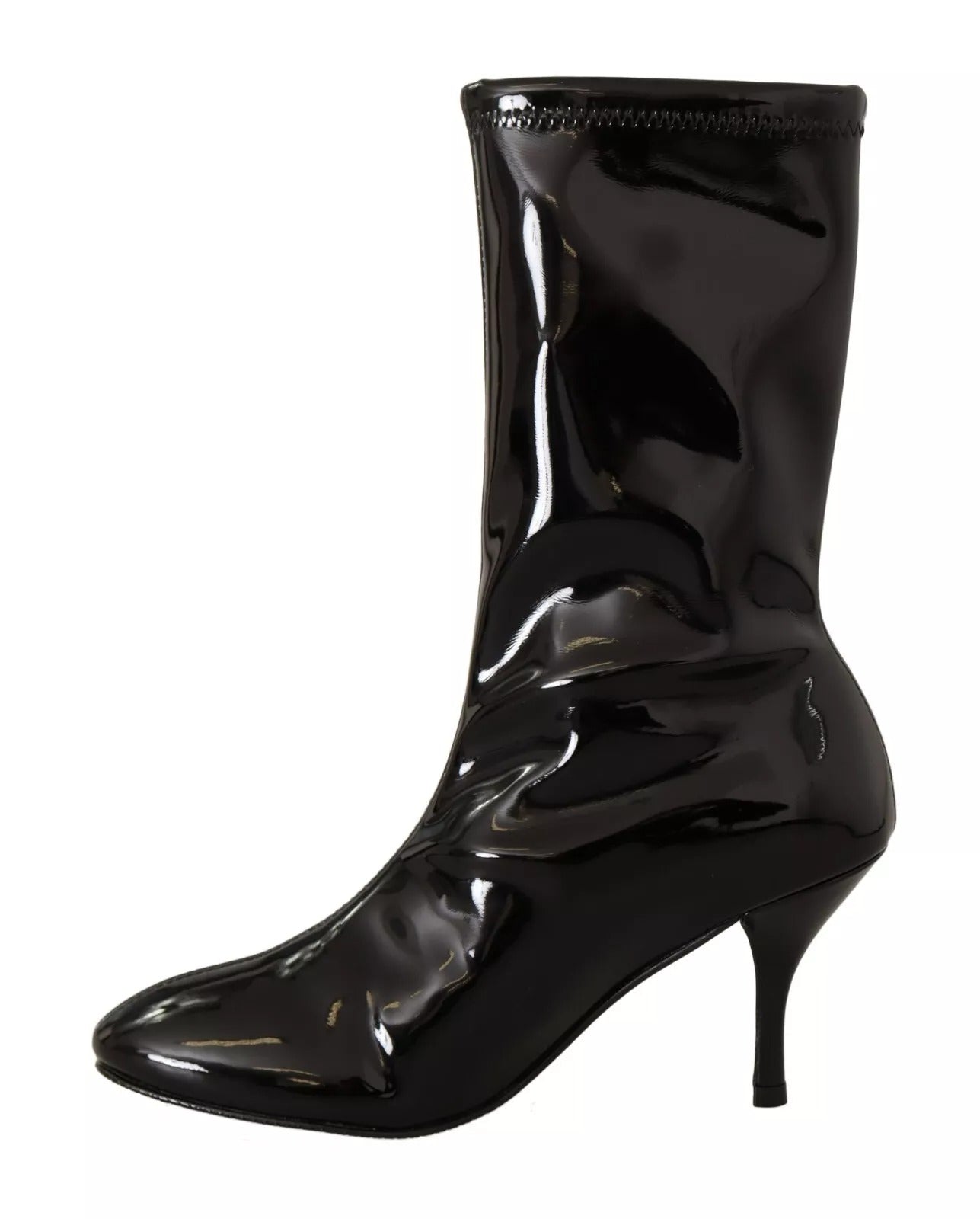 Stuart Weitzman Schwarz Lackleder High Heels Stiefel Schuhe