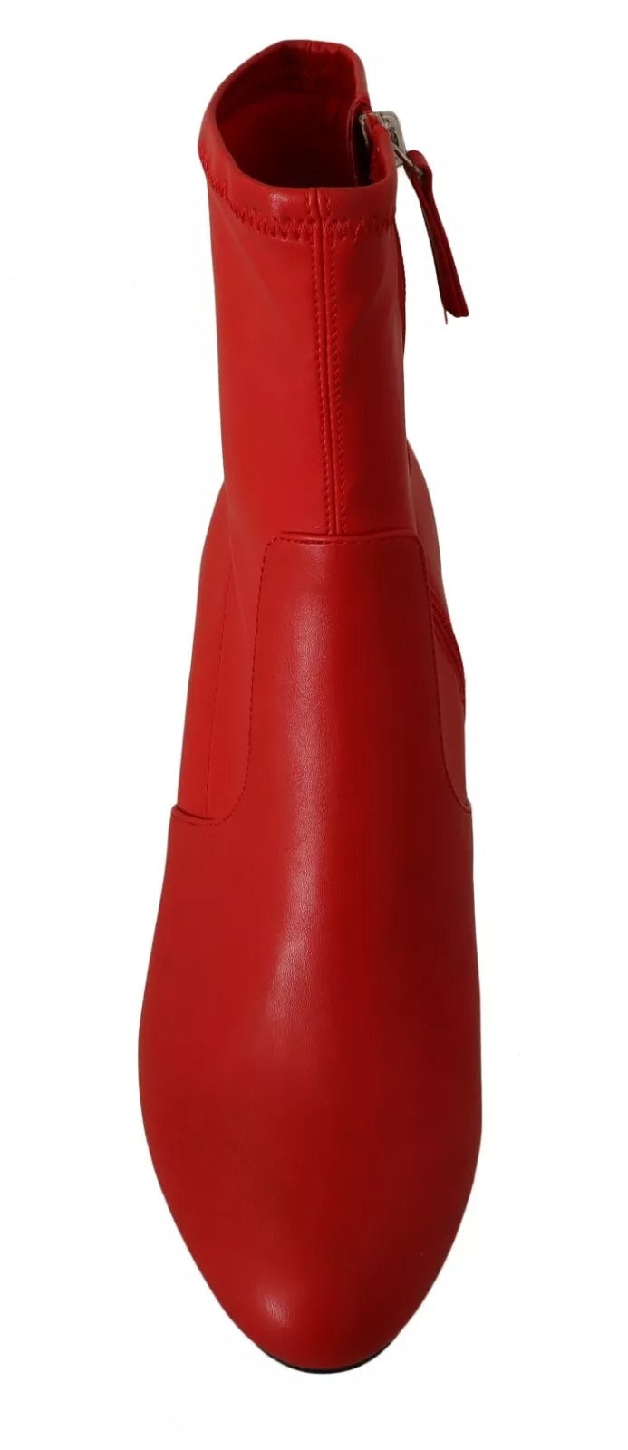 Steve Madden Rote Leder Block Absätze Stiefelette Schuhe