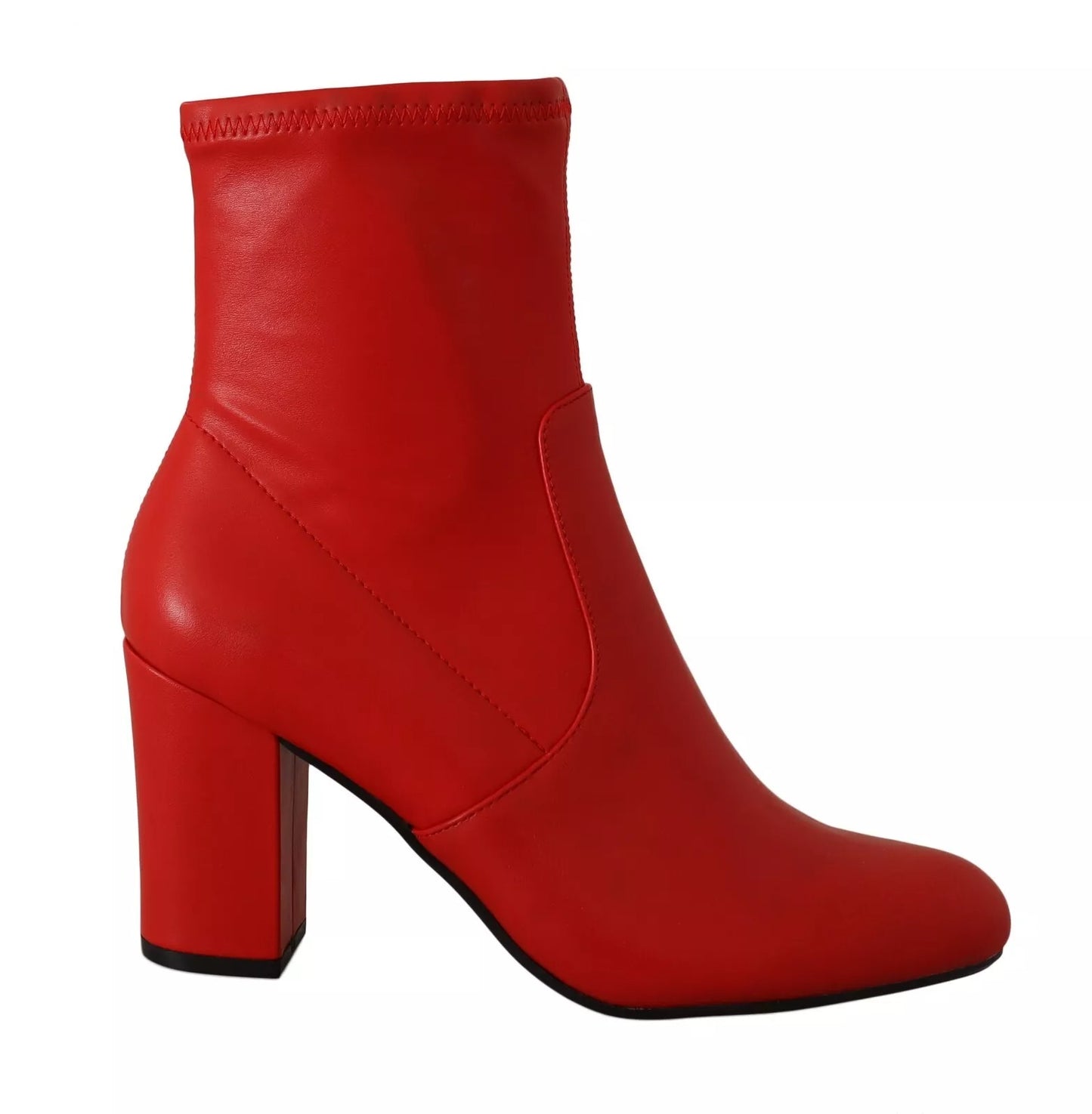 Steve Madden Rote Leder Block Absätze Stiefelette Schuhe