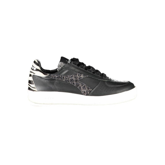 Diadora Schwarzes Leder Damen Sneaker