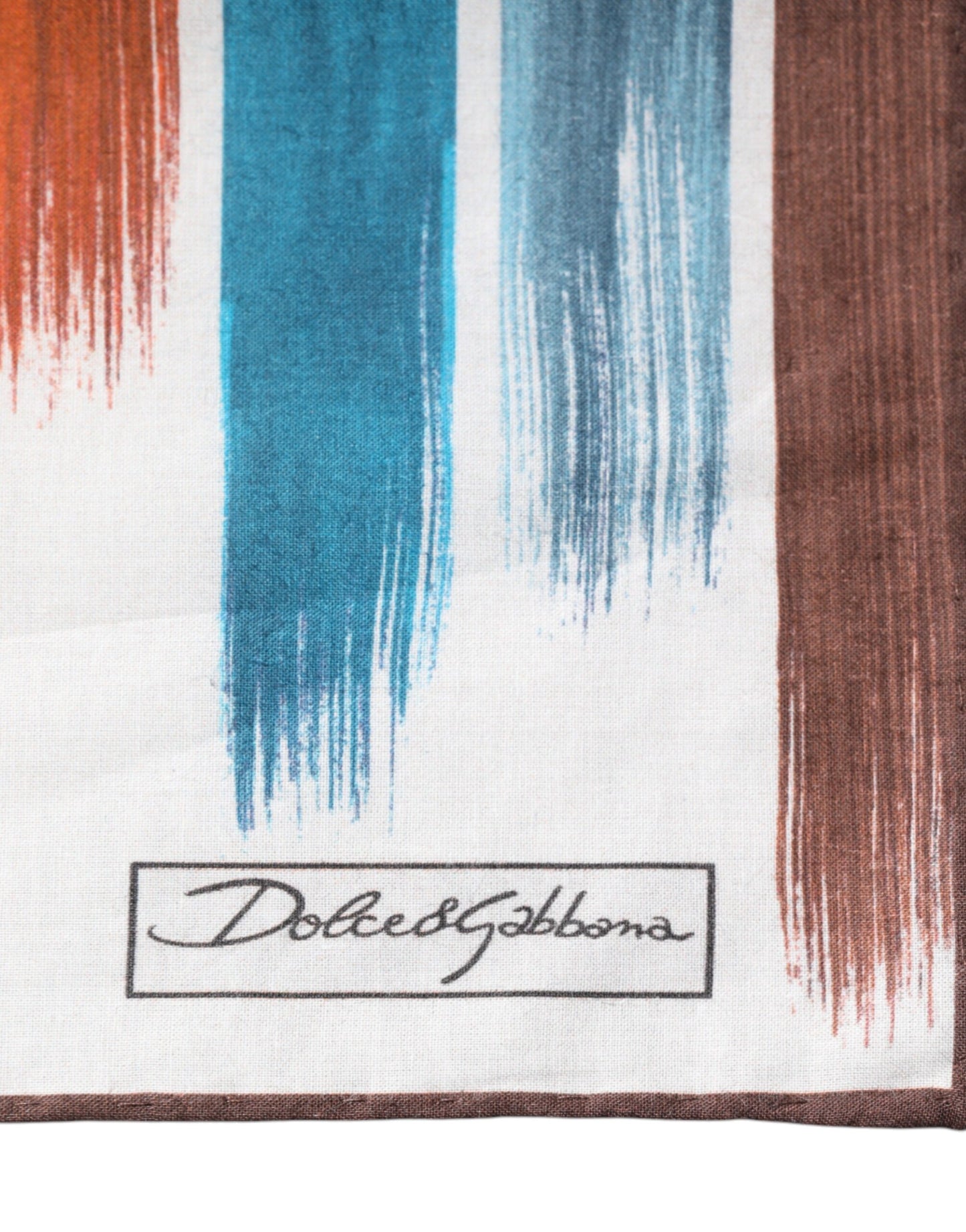 Dolce & Gabbana Multicolor Streifen Baumwolle Quadrat Foulard Schal