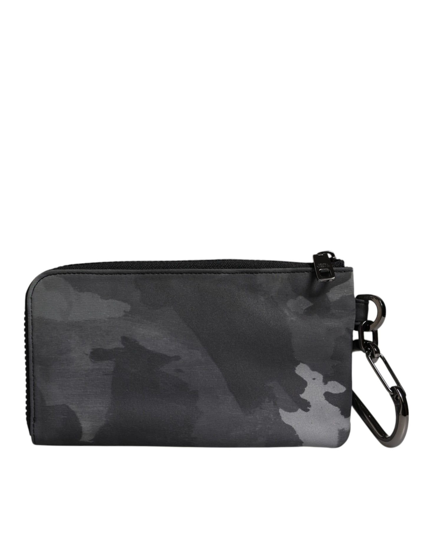 Dolce & Gabbana Schwarz Grau Camouflage Logo Plaque Schlüsselanhänger Tasche