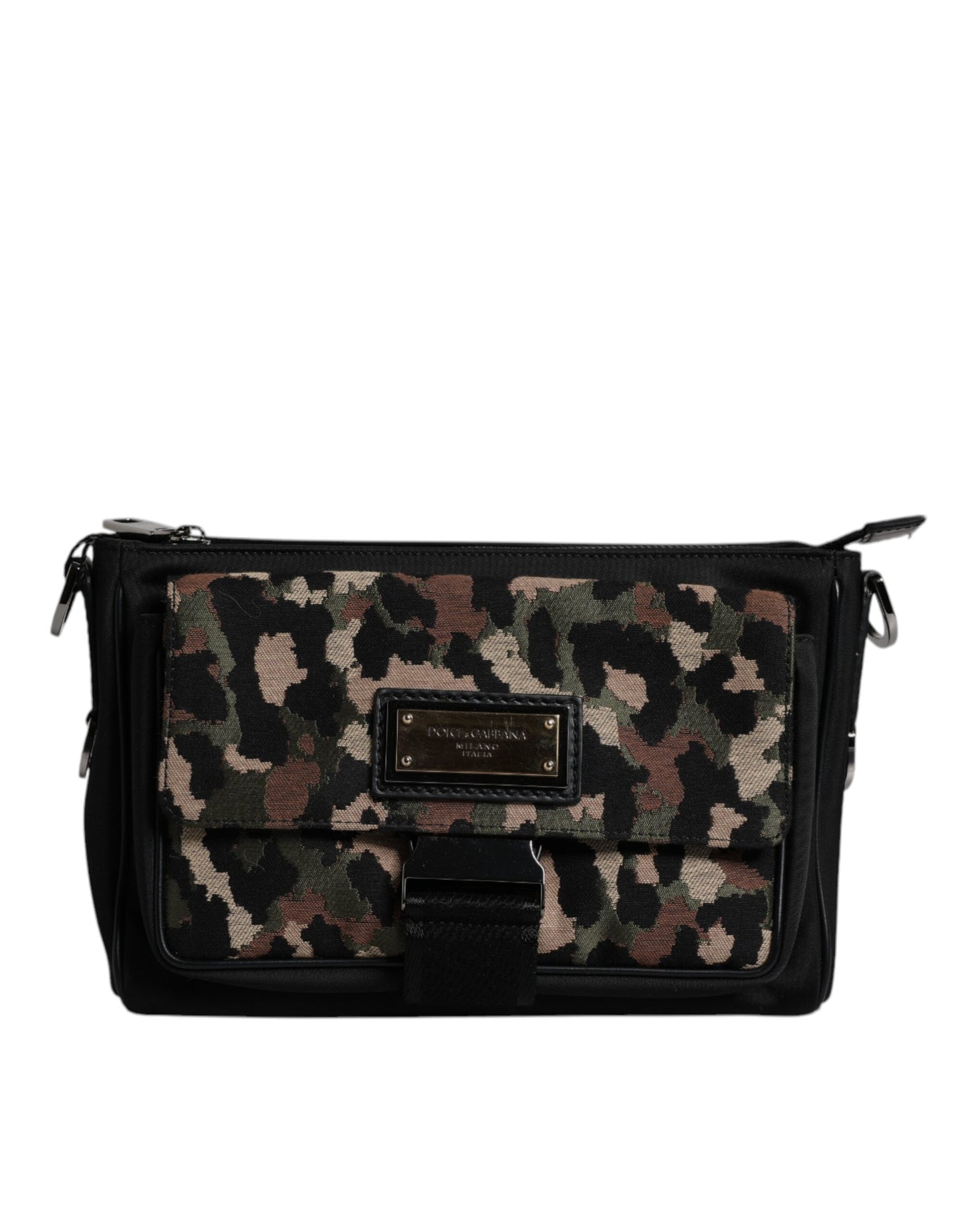 Dolce & Gabbana Multicolor Leopard Jacquard Crossbody Tasche
