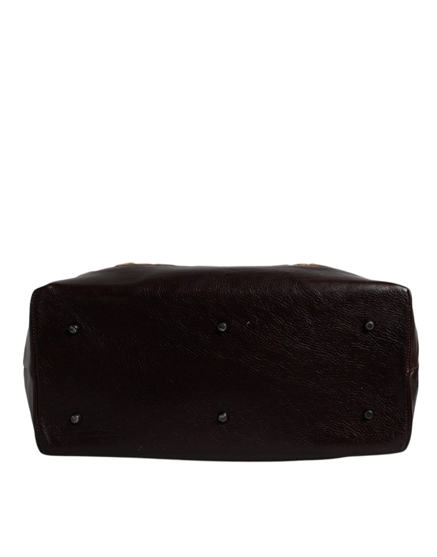 Dolce & Gabbana Beige Maroon Veloursleder Jacquard Reisetasche