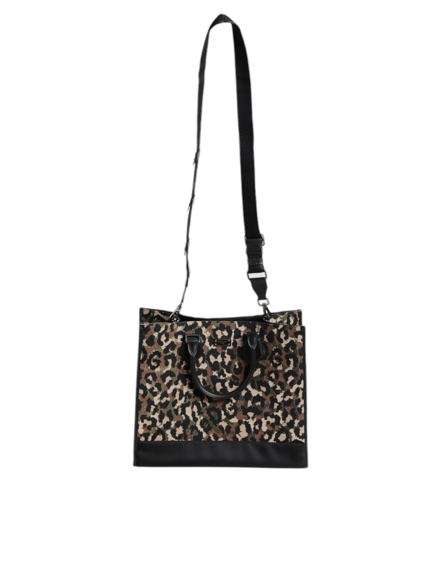 Dolce & Gabbana Multicolor Leopard Einkaufstasche Umhängetasche