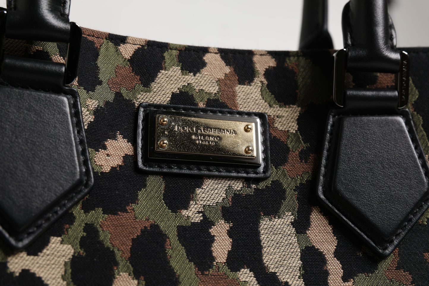 Dolce & Gabbana Multicolor Leopard Einkaufstasche Umhängetasche