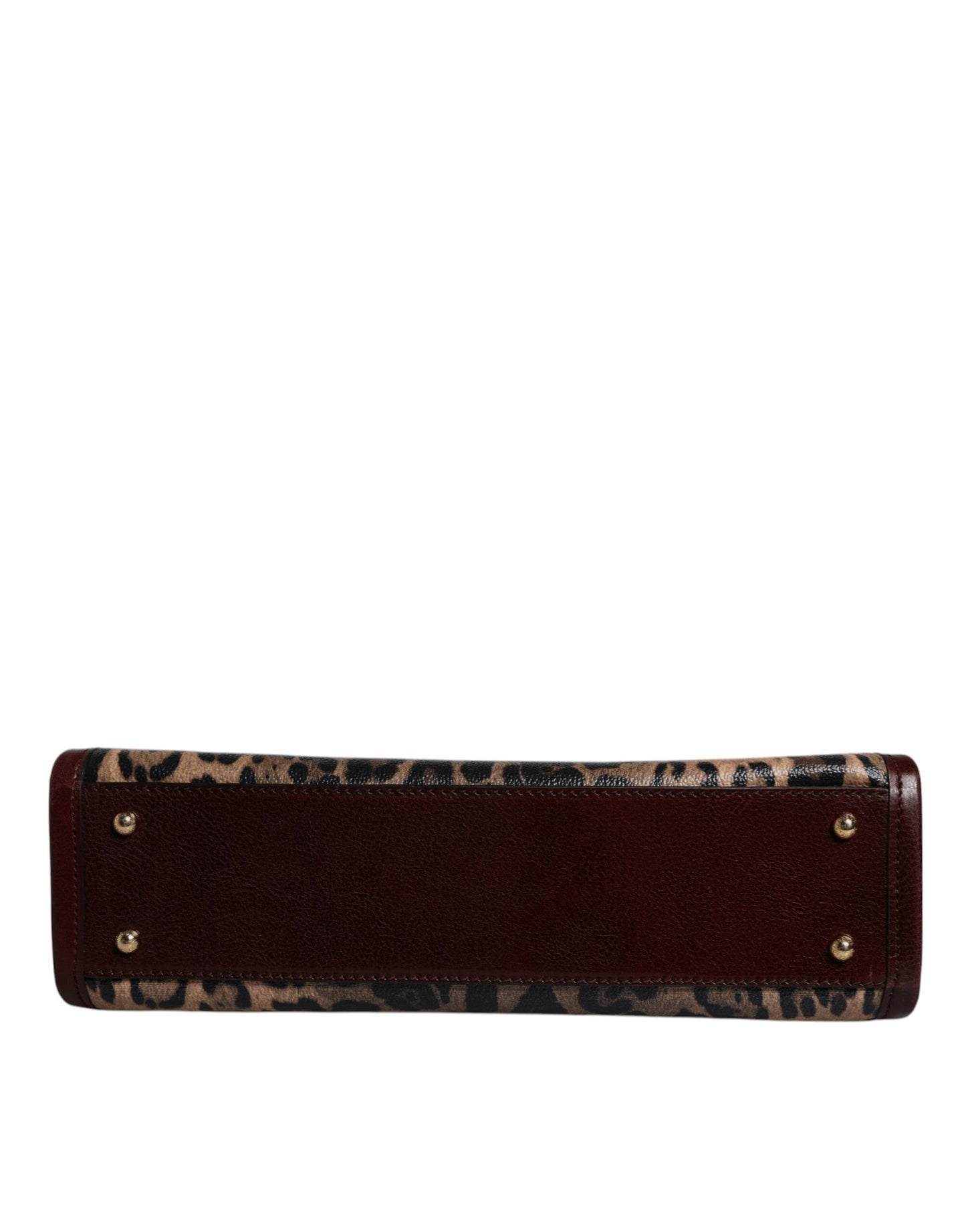 Dolce & Gabbana Braune Leopardenleder-Schulterriemen-Tasche